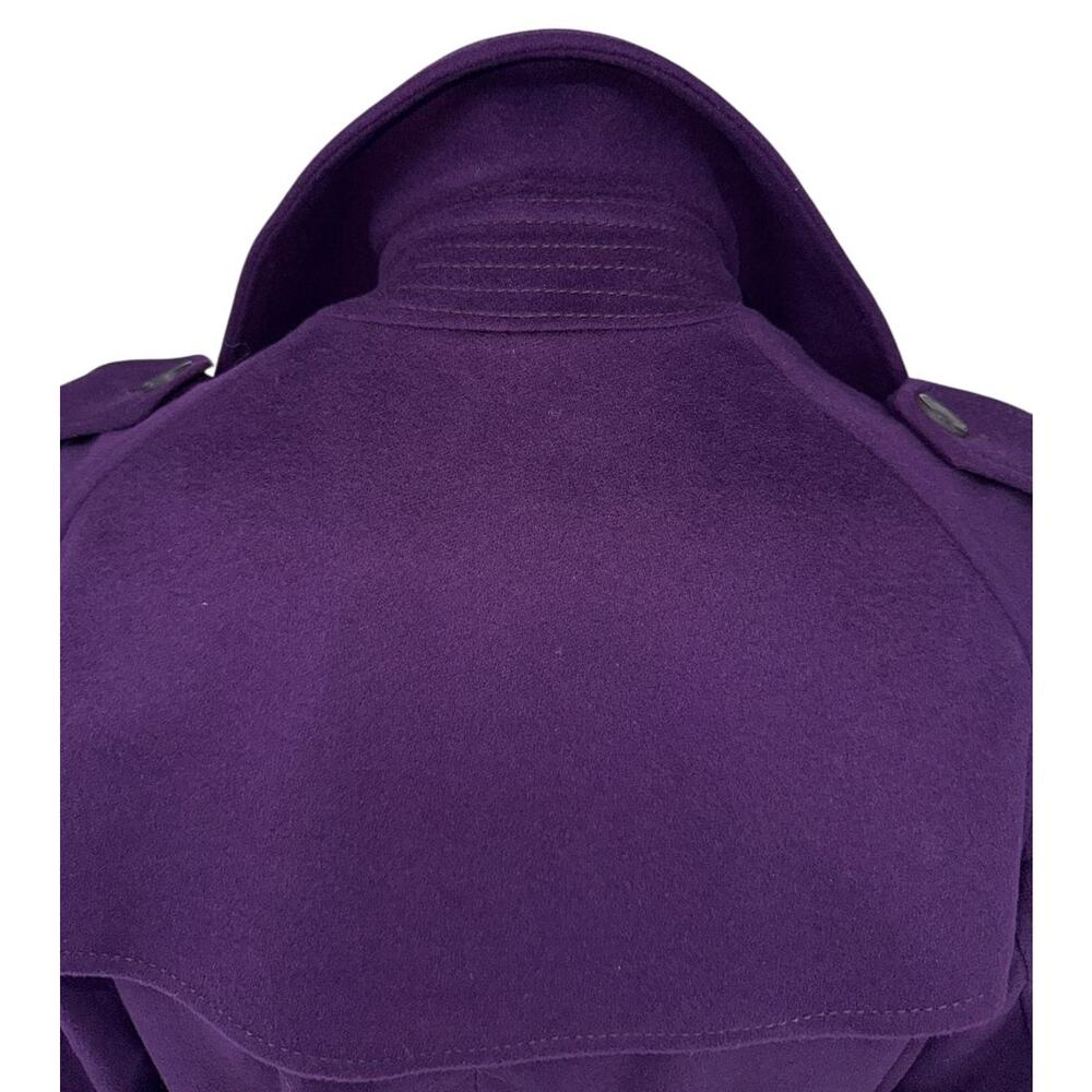 Burberry London Wool & Cashmere Trench Coat – Deep Purple US 12 - Picture 13 of 16